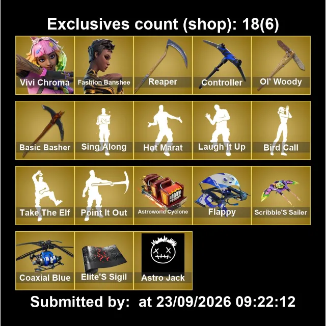 Мгновенный доступ • FN (все платформы) • 251 skins • Vivi Chroma • Полный доступ