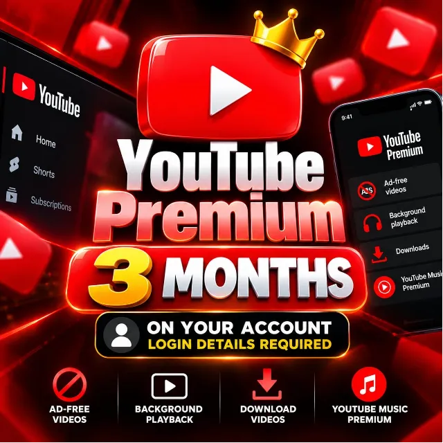 YouTube Premium 3 месяца | Индивидуальный | Быстрая активация