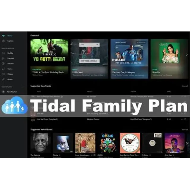 Семейный план TIDAL • 6 участников • Личный аккаунт • 1 месяц
