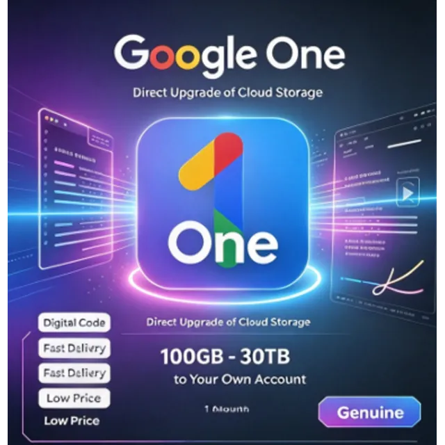 Google One | Прямое обновление облачного хранилища | 100 ГБ - 30 ТБ | Прямое обновлен