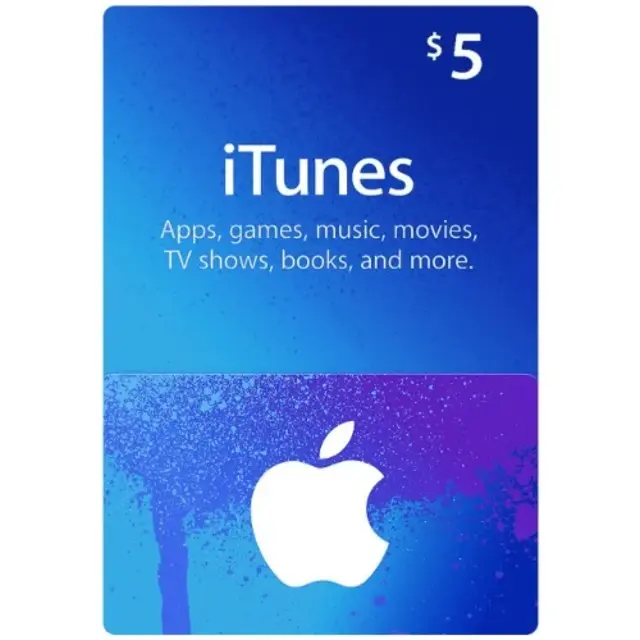 ПОДАРОЧНАЯ КАРТА ITUNES 5 ДОЛЛАРОВ США КЛЮЧ
