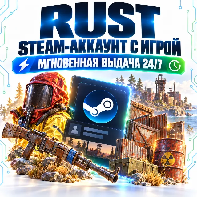 Rust (Раст) | Steam аккаунт с игрой | Моментальная выдача 24/7