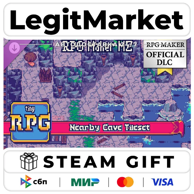 DLC RPG Maker MZ - TinyRPG - Nearby Cave Tileset / Steam АВТО / РУ + МИР