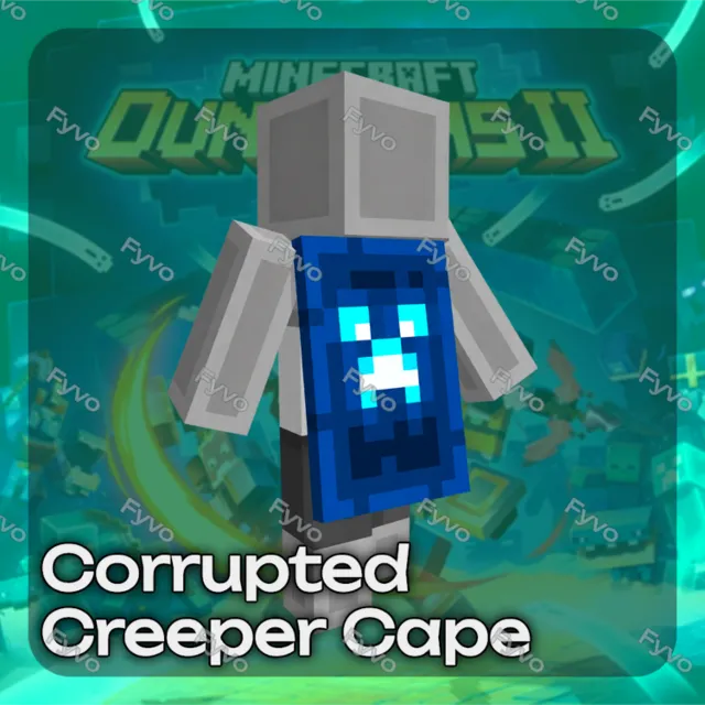 ПРОМОКОД【Corrupted Creeper Cape】— DUNGEONS II | MINECRAFT | СКИН / ПРЕДМЕТ