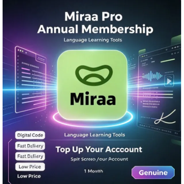 Годовая подписка Miraa Pro | Инструменты для изучения языков | Пополнение счета