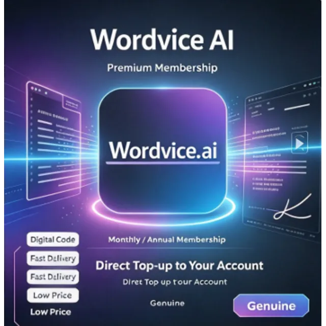 Премиум-подписка Wordvice AI | Ежемесячная/годовая подписка | Прямое пополнение счета