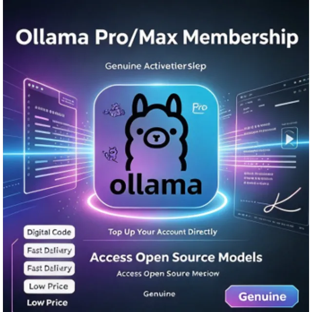 Подписка Ollama Pro/Max | Пополнение счета напрямую | Доступ к моделям с открытым исх