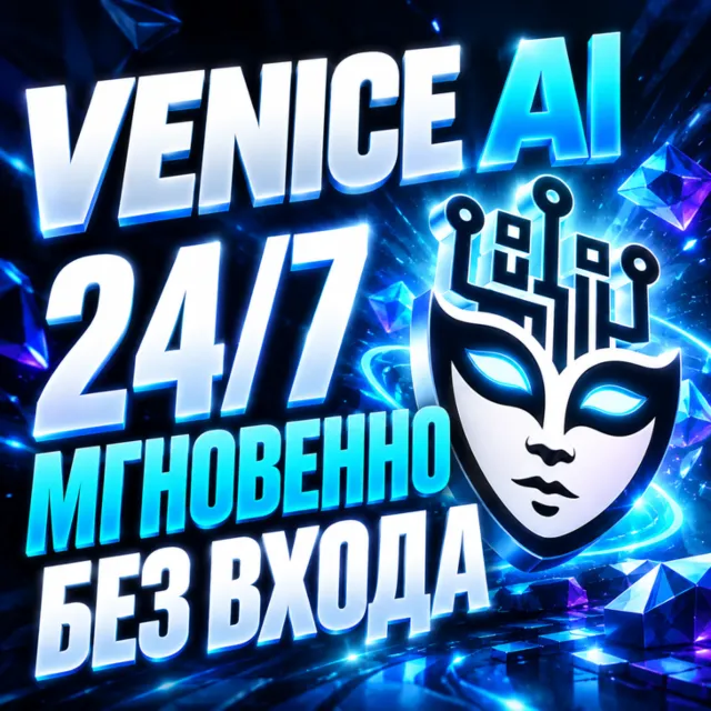 24/7 — VENICE AI — Pro/Pro+/Max — МГНОВЕННО — НА ВАШ АККАУНТ