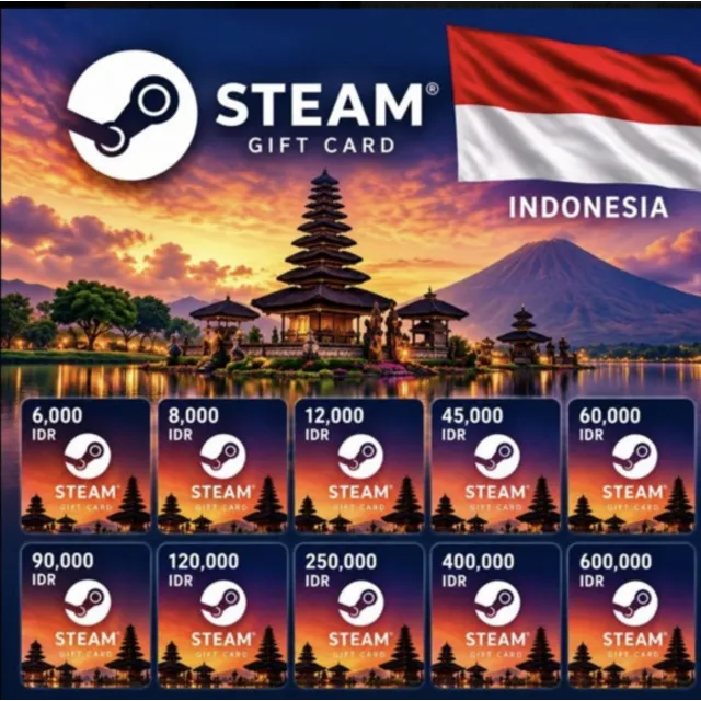 STEAM ИНДОНЕЗИЯ КОД ПОПОЛНЕНИЯ 6000-600000 IDR