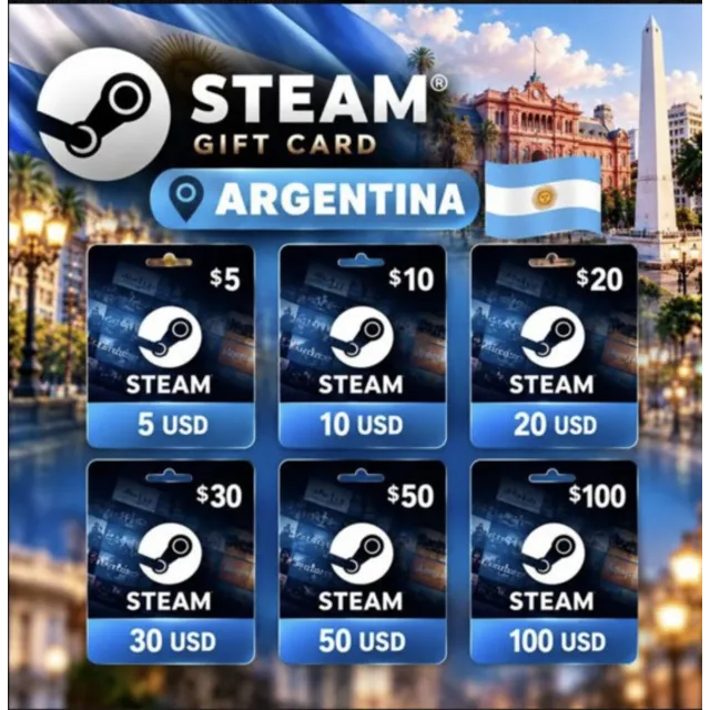 СТИМ КАРТЫ АРГЕНТИНА КОД ПОПОЛНЕНИЯ 5-100 USD