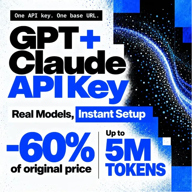 🔑 1M-5M Tokens - GPT + Claude API Key | Opus 5.5 · GPT-6 Astra · Fable 5.1