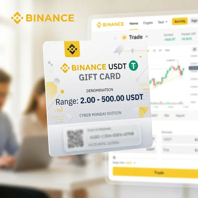 Подарочная карта Binance Gift Card: от 2$ до 500 USDT | АВТОДОСТАВКА