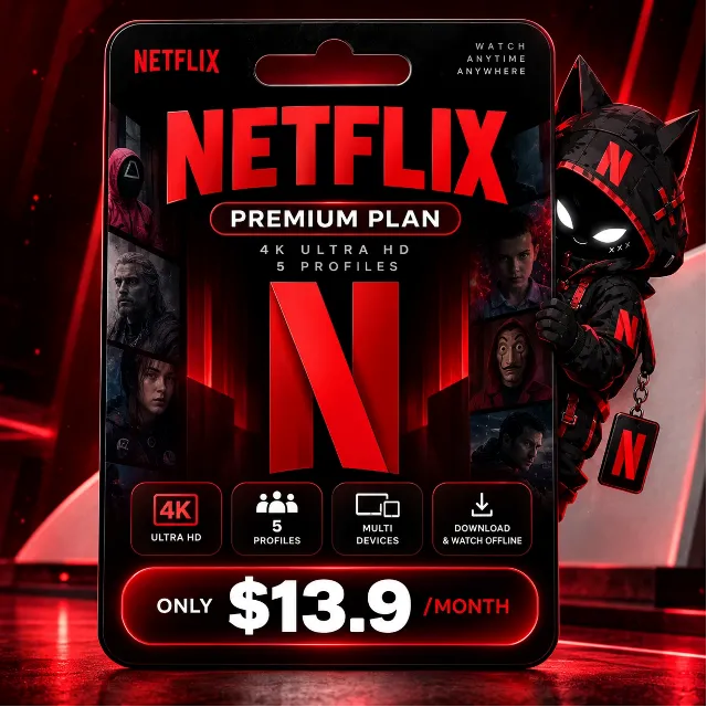Netflix Premium 4K UHD 1 месяц - новый личный аккаунт | 5 профилей | Быстро 24/7