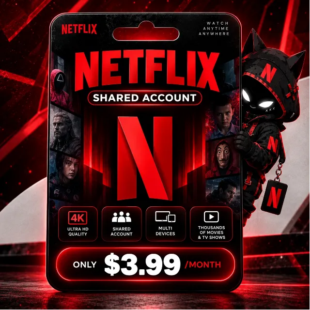 Netflix Premium 4K общий аккаунт 1 месяц - ваш личный профиль | Быстро 24/7