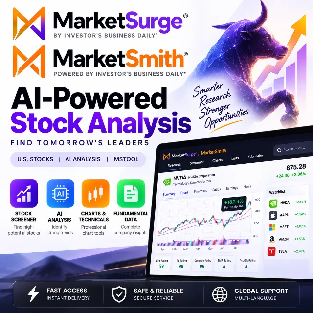 MarketSurge + MarketSmith | MSTool | AI Анализ Акций США | Stock Screener | Поиск и А