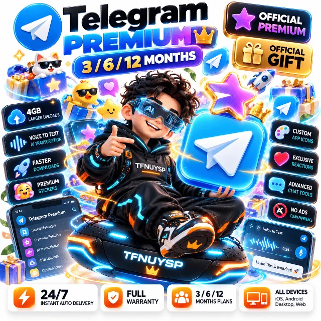 ⚡ Telegram Premium 3 / 6 / 12 Месяцев 🟢 МОМЕНТАЛЬНАЯ АВТОВЫДАЧА 24/7 ⚡