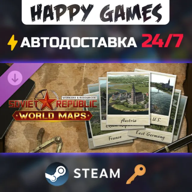 Workers &amp; Resources: Soviet Republic - World Maps Steam Ключ РФ+СНГ