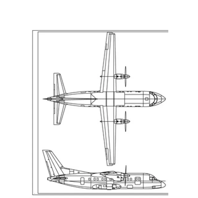 Чертеж  Самолет АН-140
